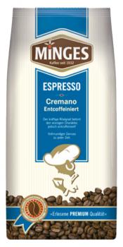 Minges Kaffeerösterei Espresso Cremano Entcoffeiniert